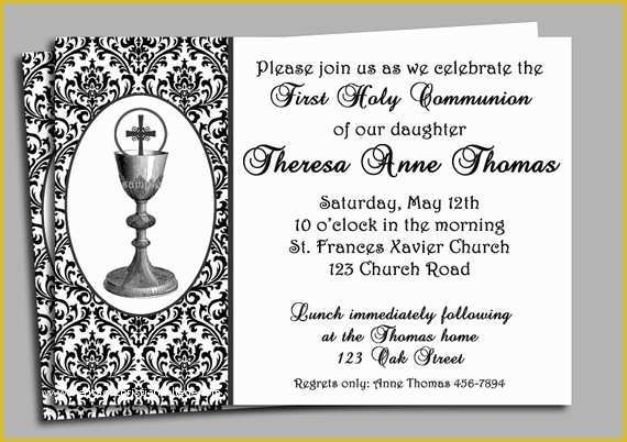 First Communion Card Templates Free Of 14 First Holy Munion Invitation 