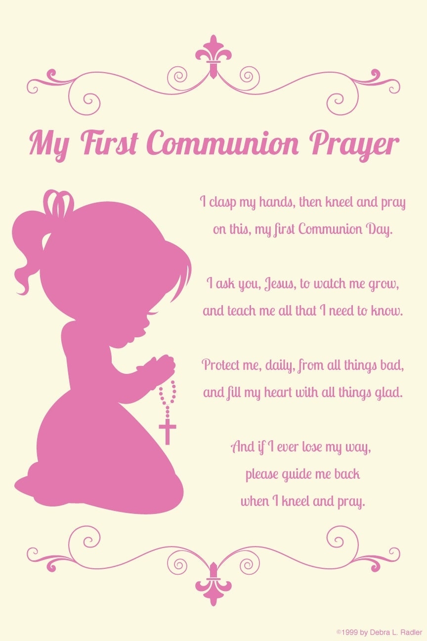 First Communion Prayer Printable Printable Word Searches
