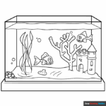 Fish Tank Coloring Page Easy Drawing Guides