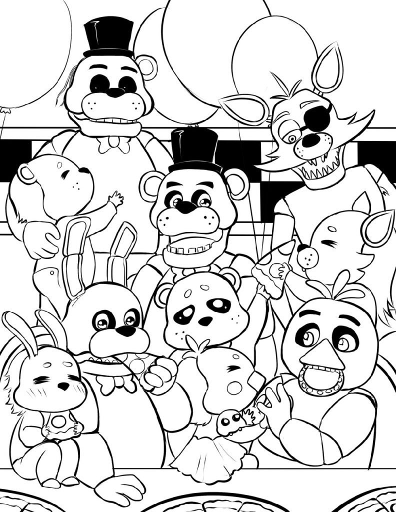 Five Nights At Freddy s Coloring Pages To Print Activity Shelter