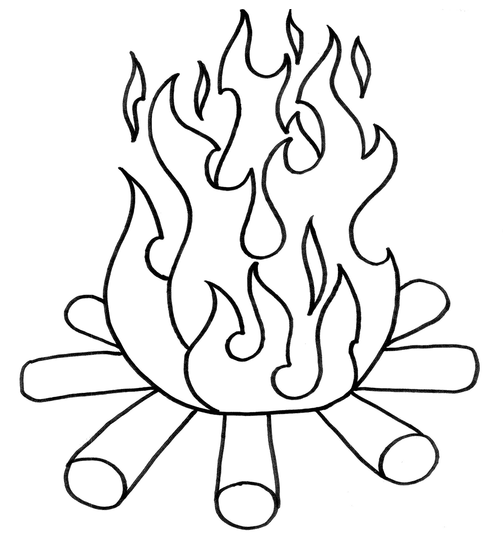 Flame Coloring Page Free Printable Coloring Pages