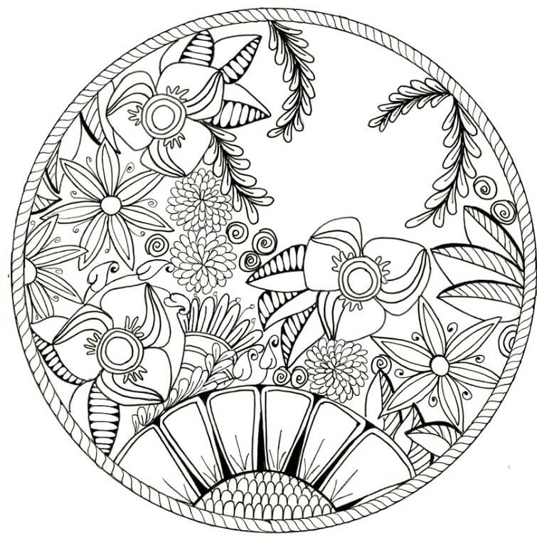 Flower Mandala Coloring Page