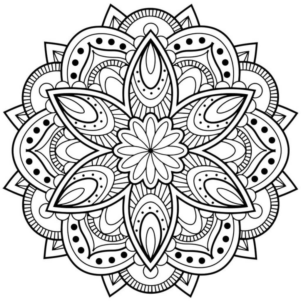 Floral Mandala Coloring Pages