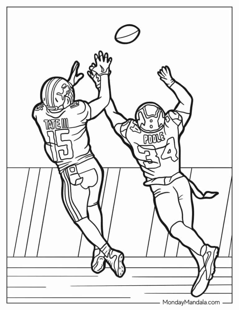 Football Coloring Pages Free Printable Football Drawings For Coloring 