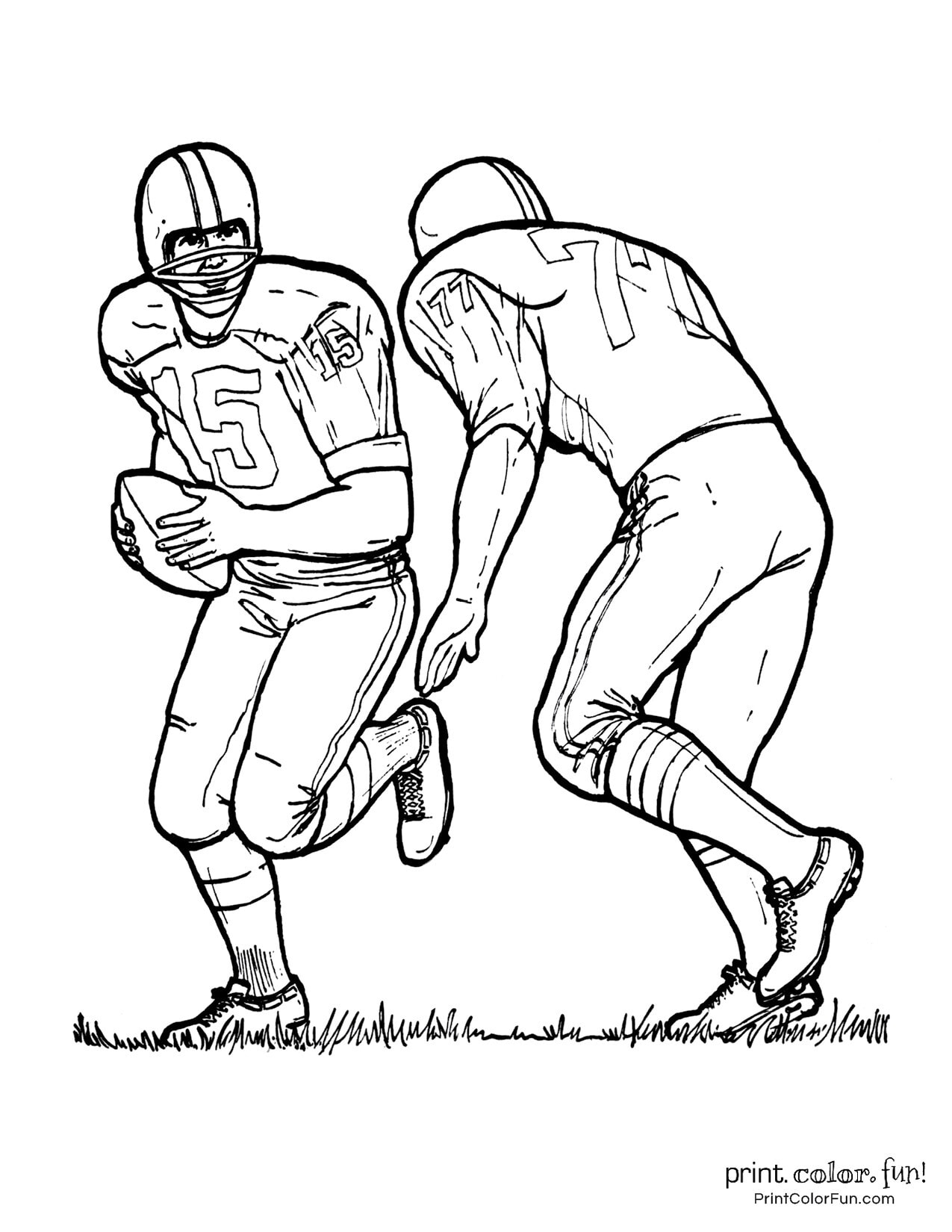 Football Printable Coloring Pages