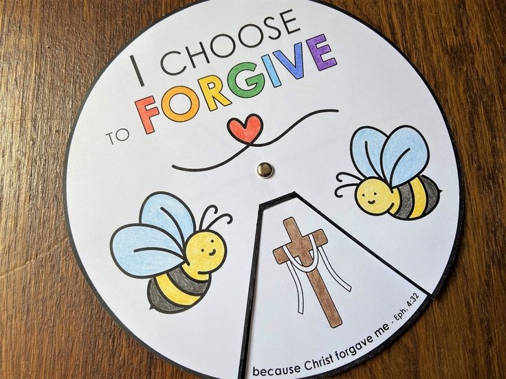Forgive Scripture Coloring Wheel Printable Bible Activity Forgiveness