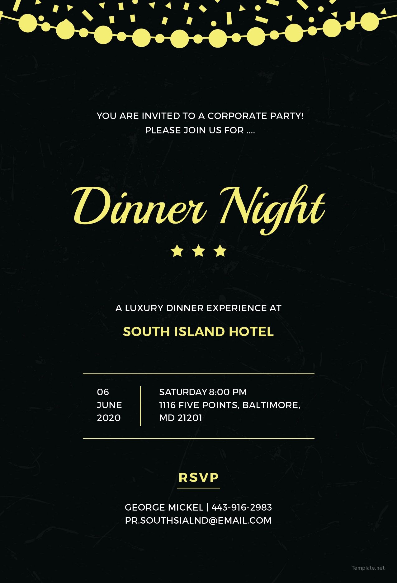 Formal Dinner Invitation Template Word Content Calendar Template