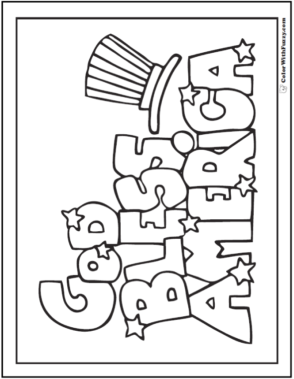 Fourth Of July Coloring Pages Print And Customize