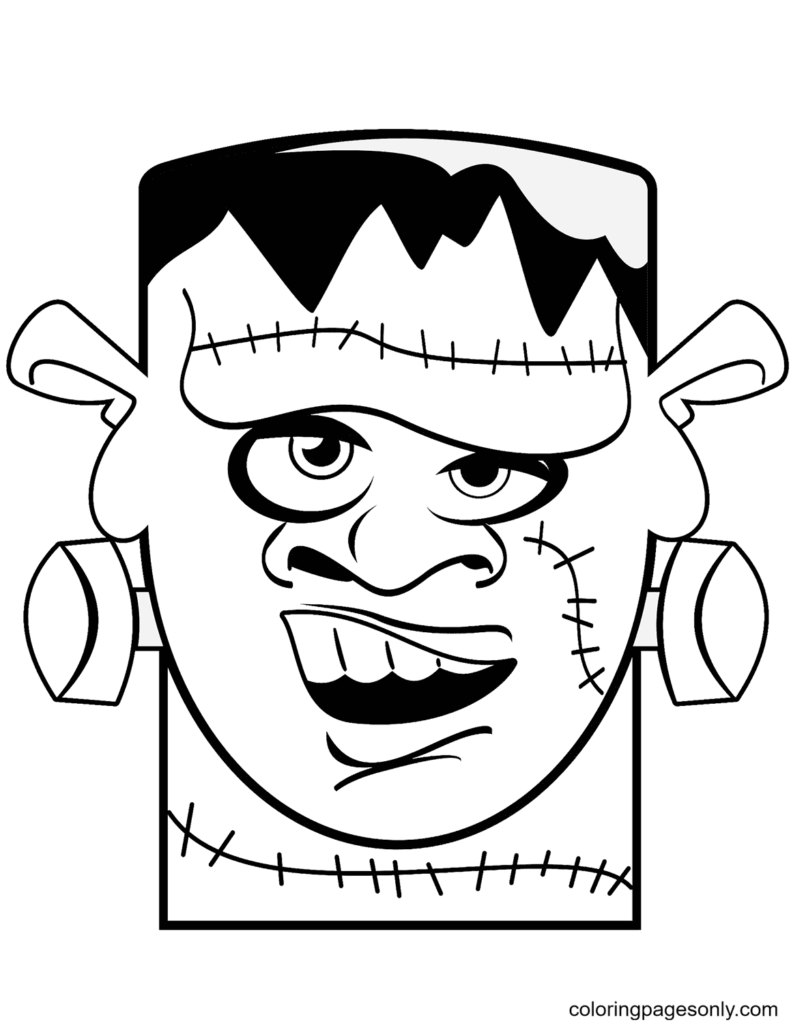 Frankenstein Monster Coloring Pages Halloween Monsters Coloring Pages