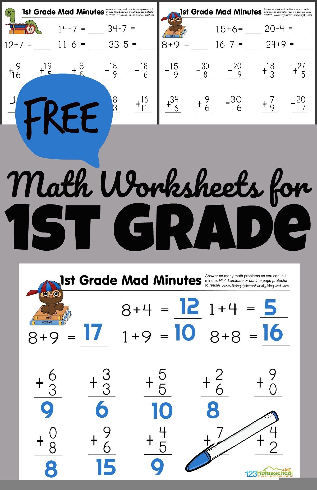 1st grade worksheets pdf free