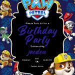 FREE 20 PAW Patrol Canva Birthday Invitation Templates