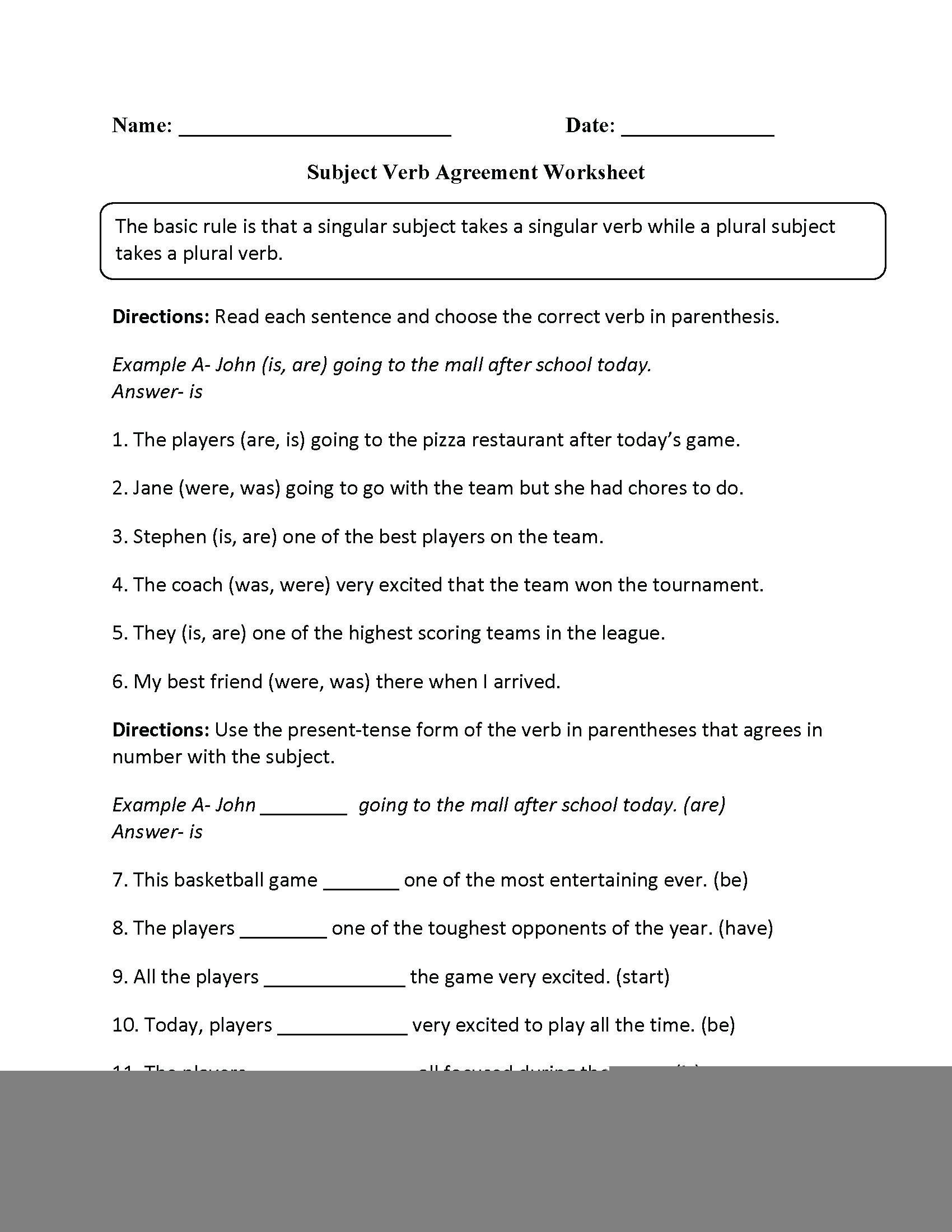 Free 8th Grade Grammar Worksheets Language Worksheets