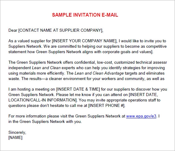 FREE 9 Sample Email Invitation Templates In MS Word PDF PSD AI