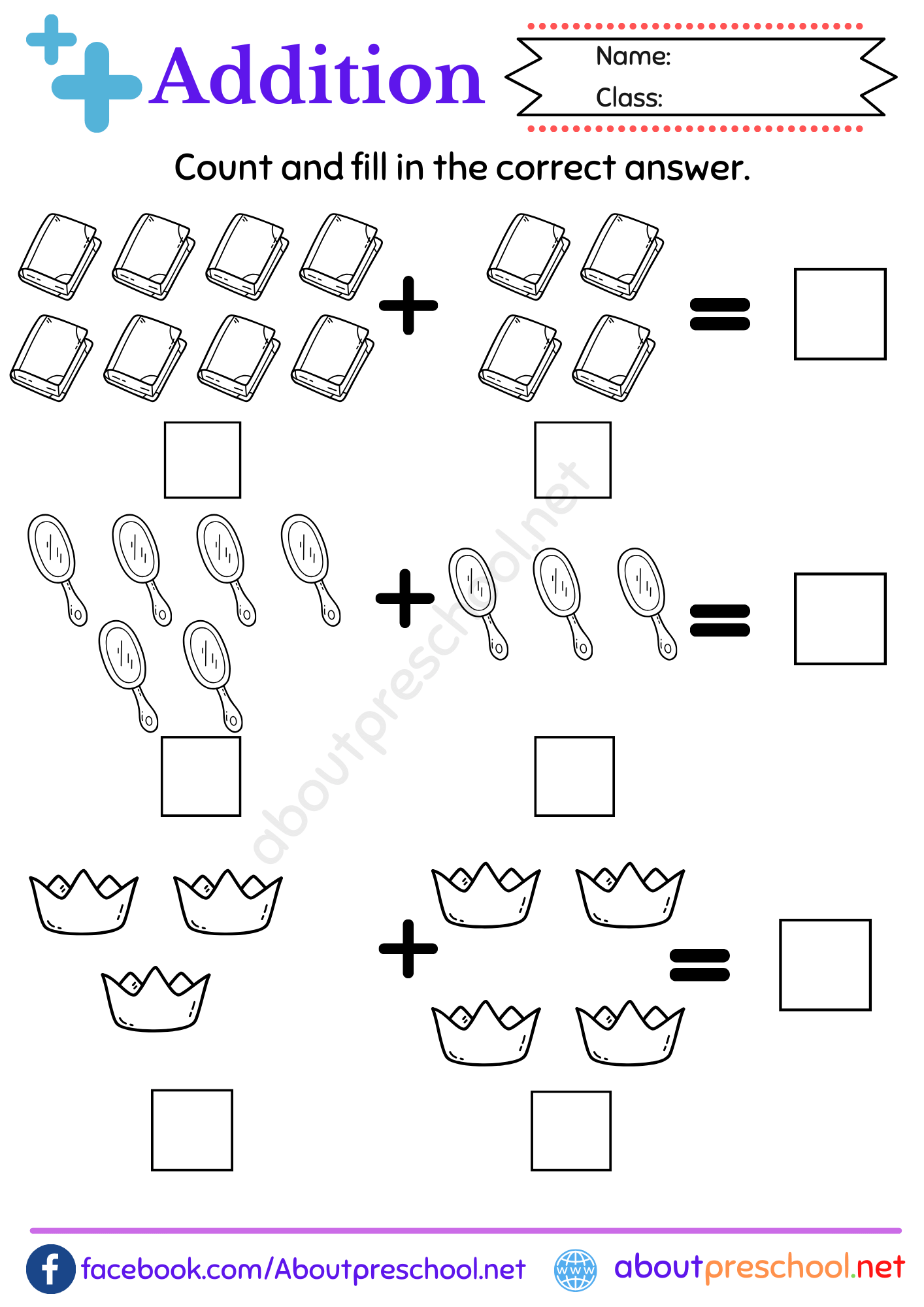 Free Addition Preschool Worksheet Download Free Addition Preschool 