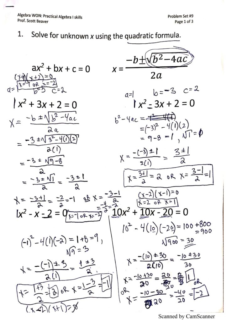 algebra 1 worksheets with answers pdf