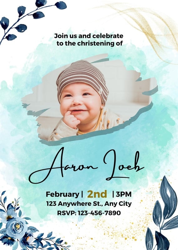 Free And Customizable Christening Templates