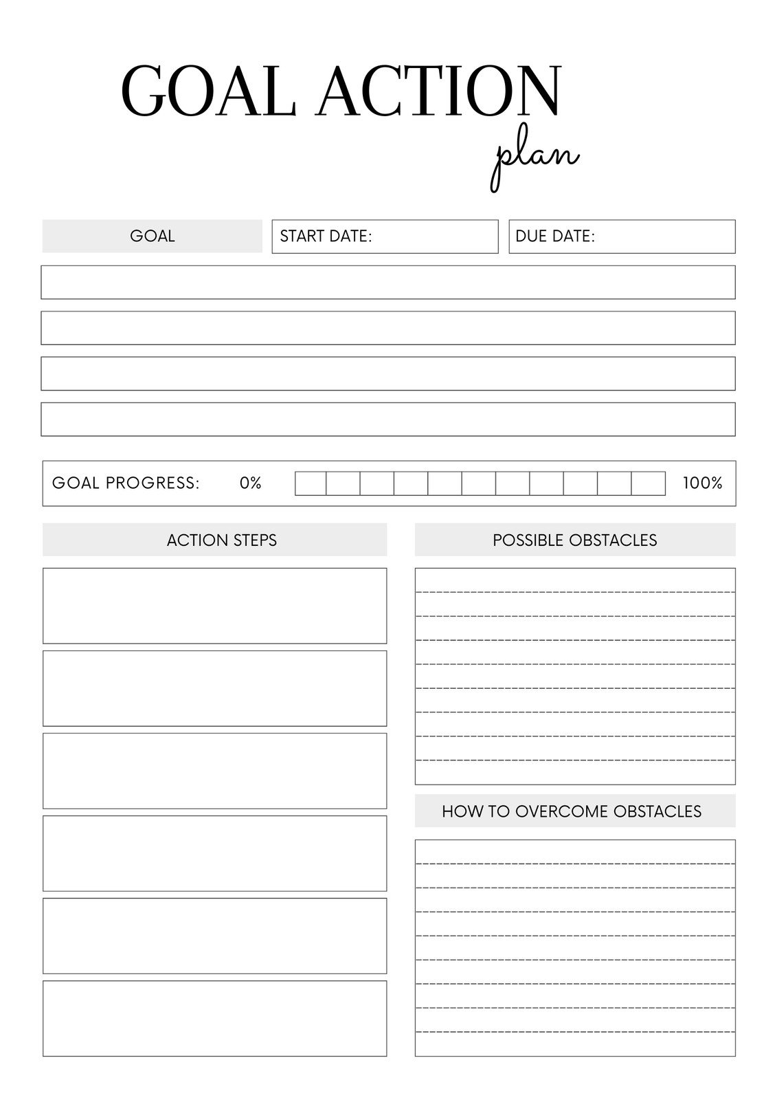 printable goal setting worksheet
