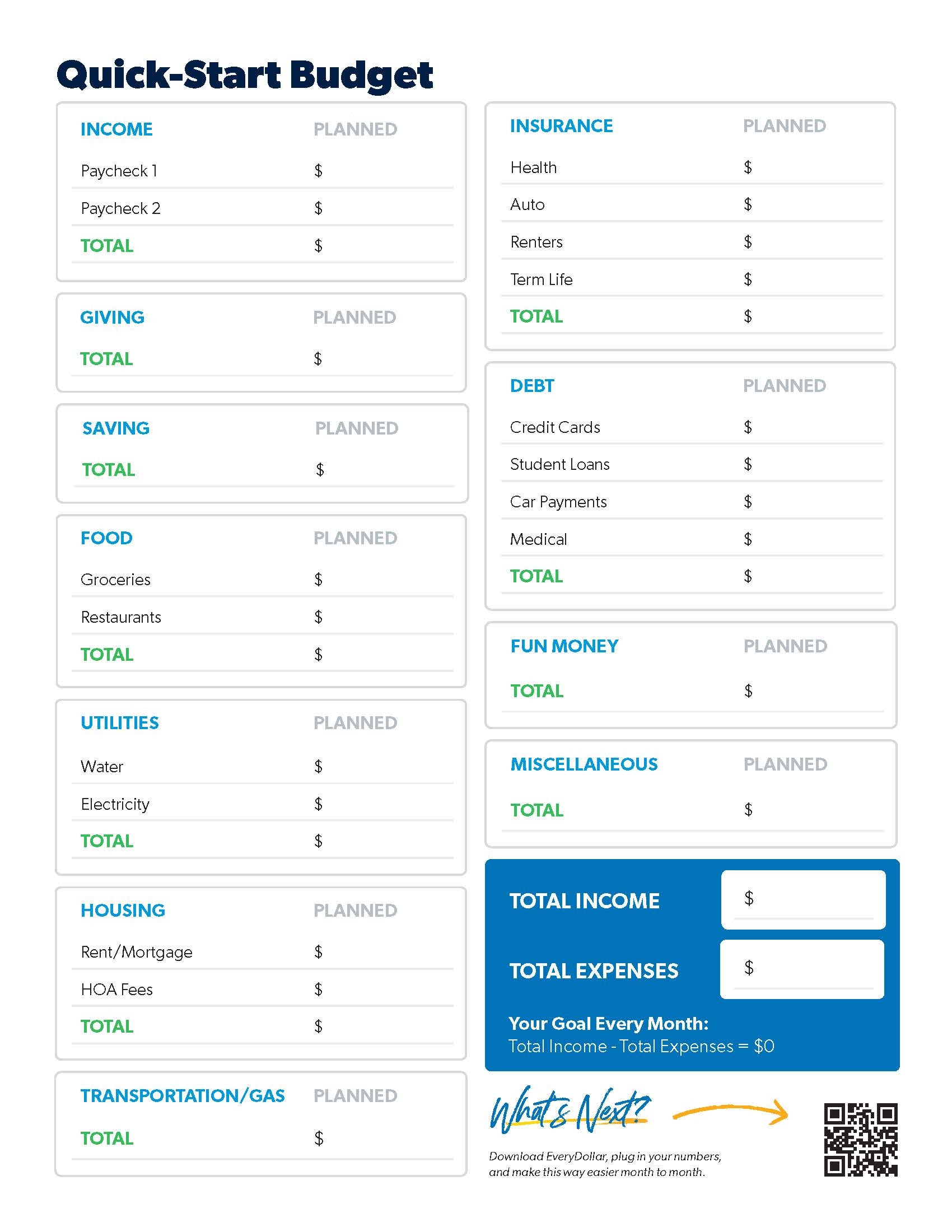 printable budget worksheet dave ramsey