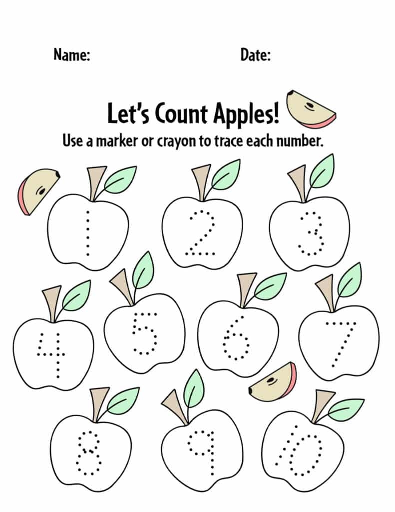 Free Apple Worksheets For Preschool The Hollydog Blog Worksheets 