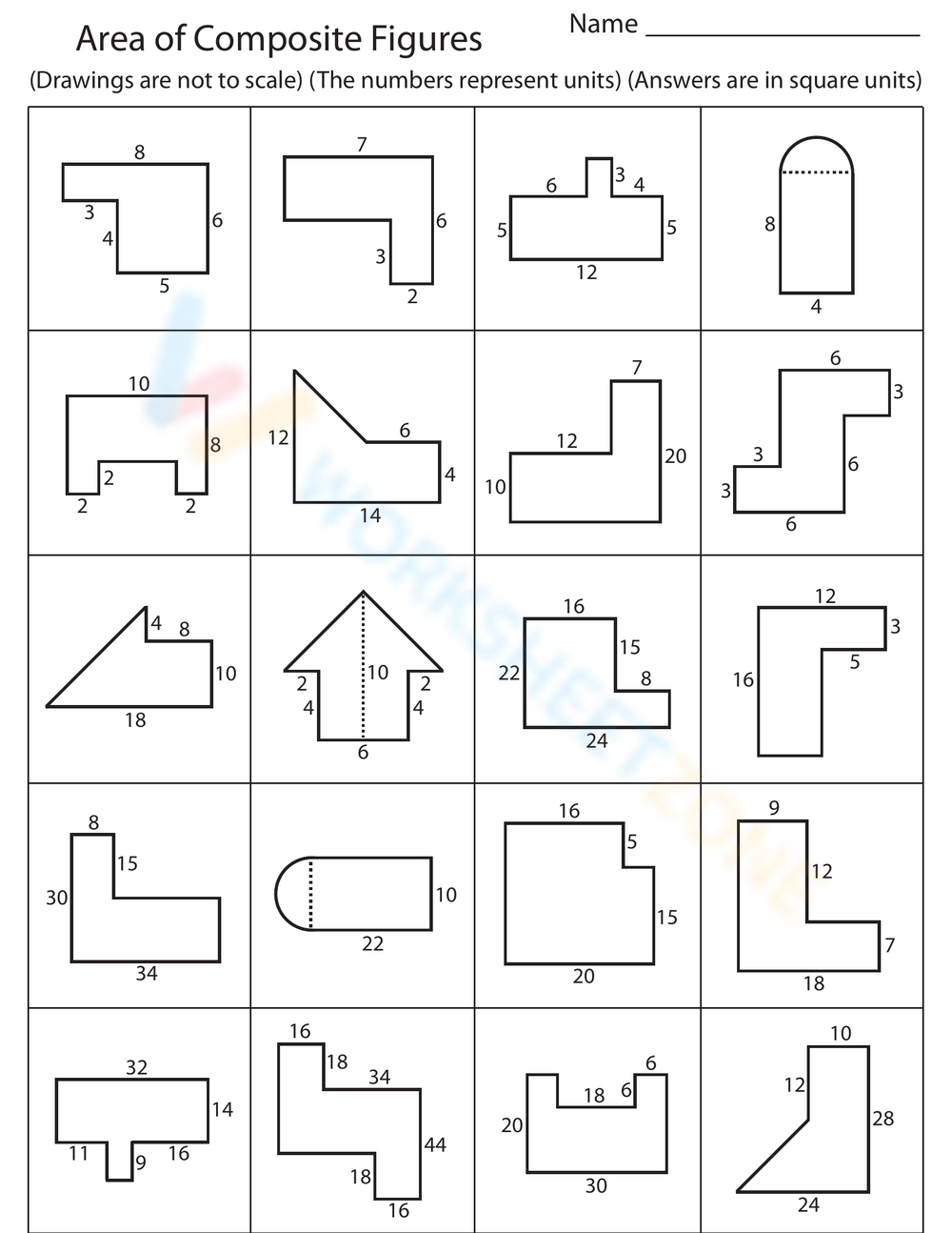 Free Area Of Complex Figures Worksheet Download Free Area Of Complex 