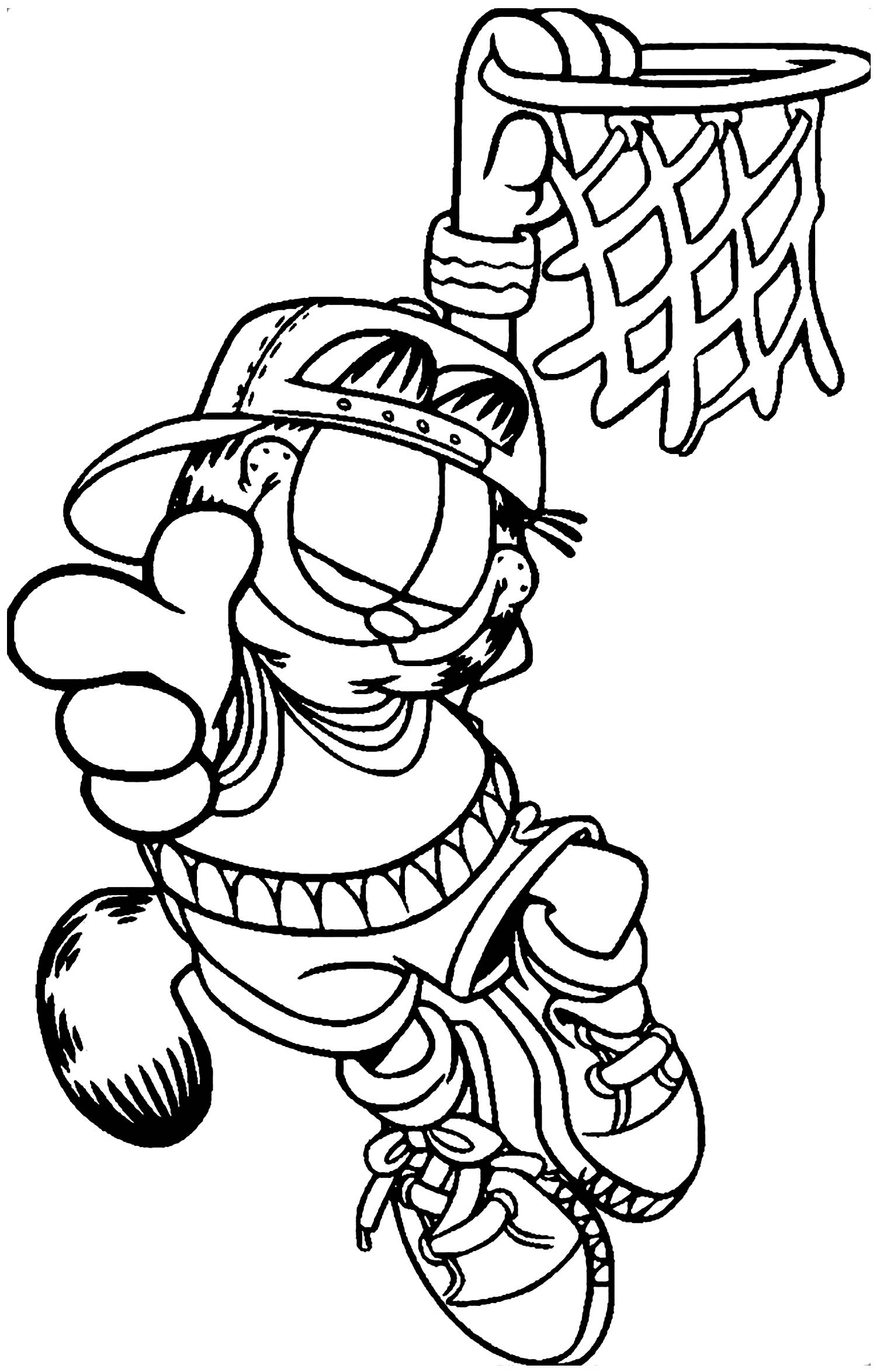 Free Basketball Coloring Page To Color Basketball Coloring Pages