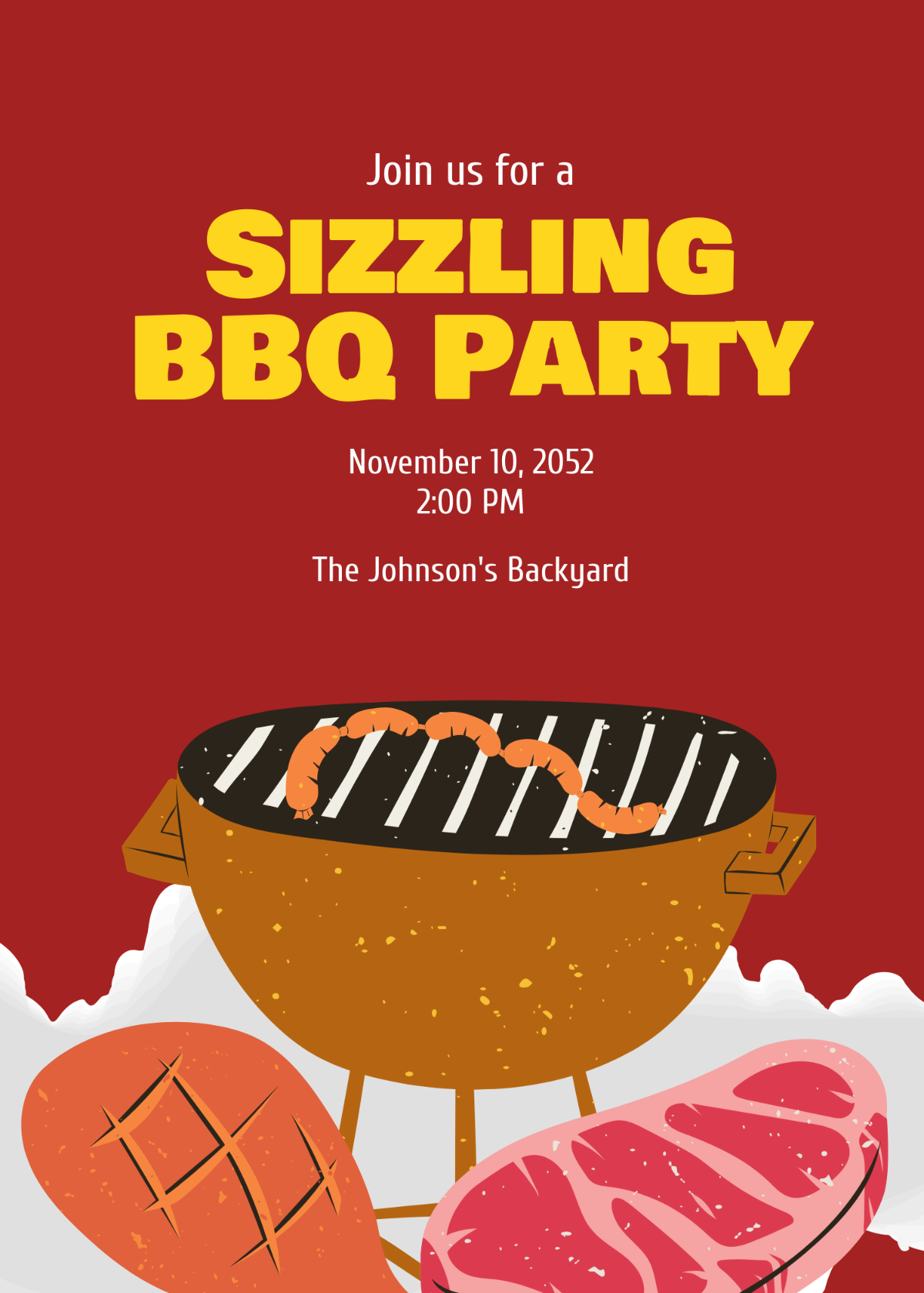 company bbq invitation template