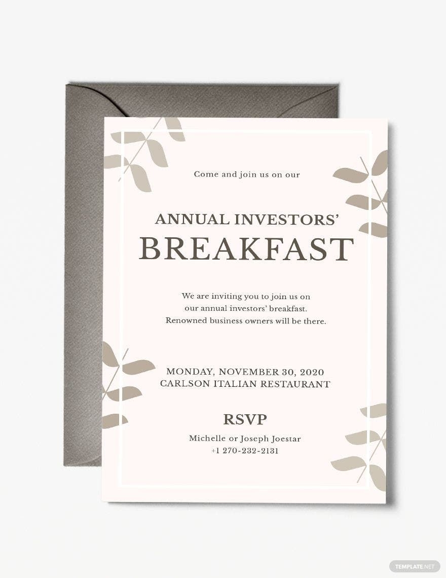 editable breakfast invitation template