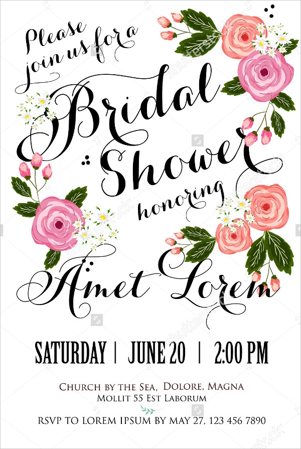 Free Bridal Invitation Templates