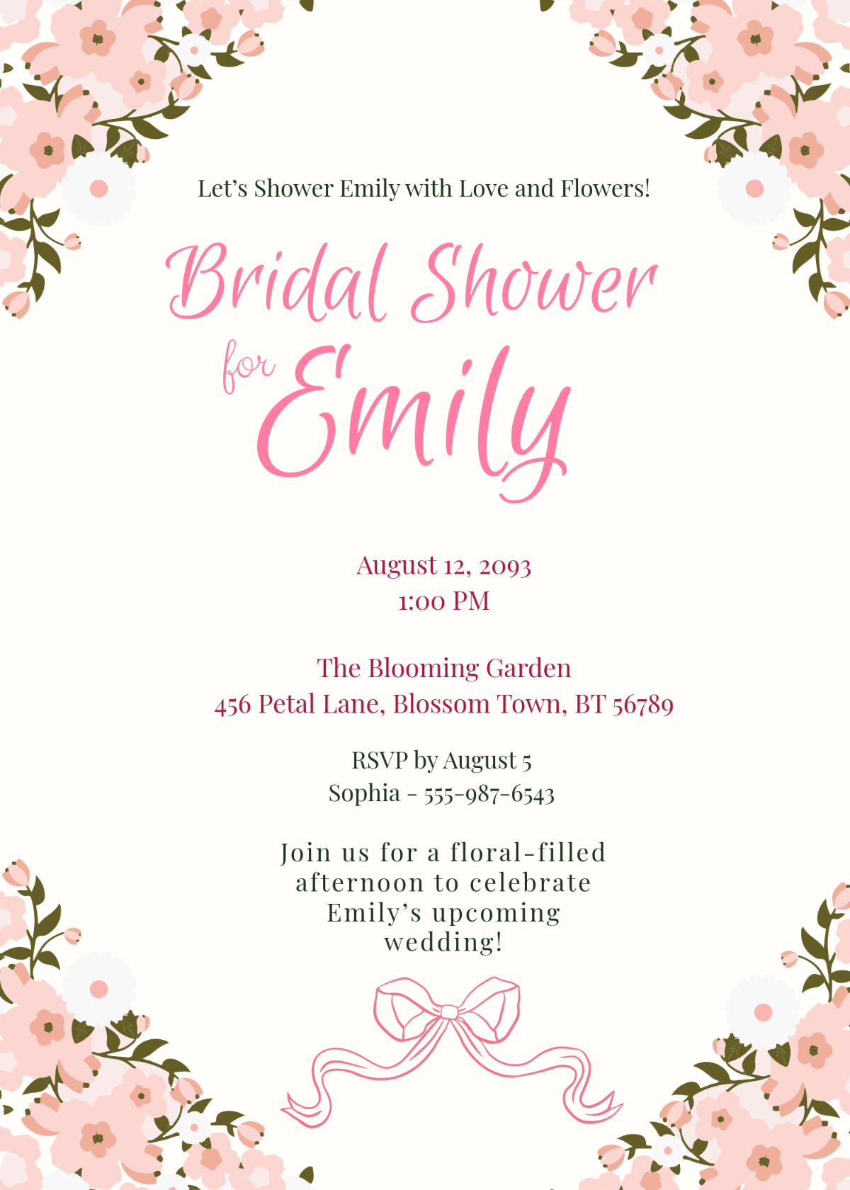 downloadable blank bridal shower invitation template