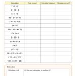 Free Calculator Practice Worksheet Middle School Download Free