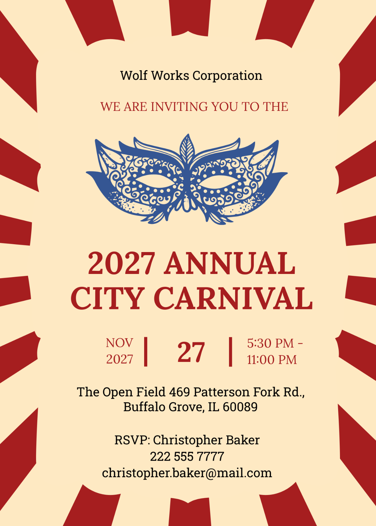Free Carnival Invitation Template To Edit Online