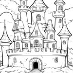 Free Castle Coloring Pages For Kids And Adults Castle Coloring Page