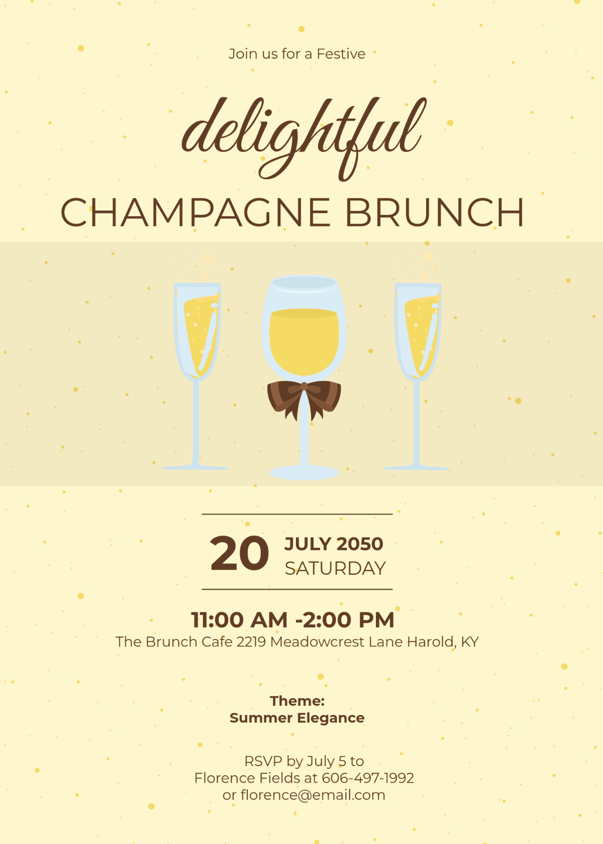 Free Champagne Brunch Invitation Template Edit Online Download 
