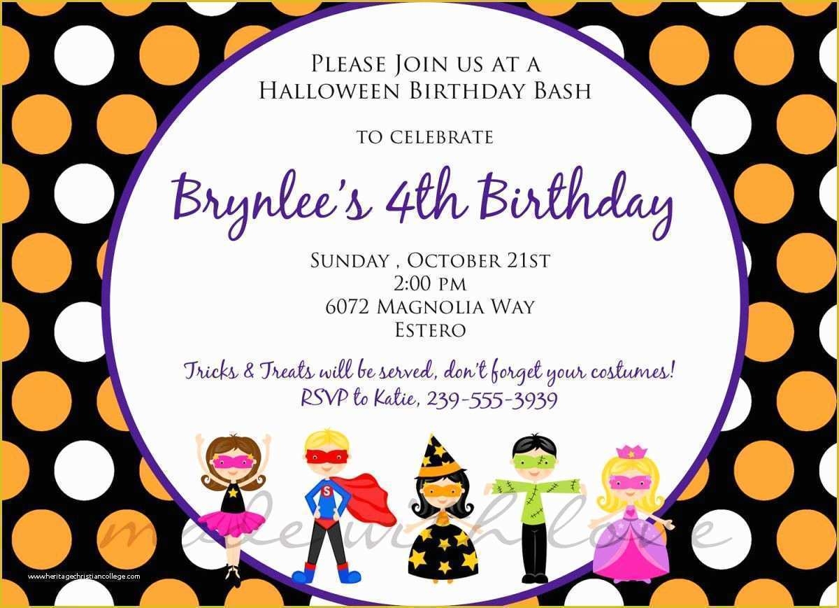 Free Childrens Party Invites Templates Of Birthday Invitations 