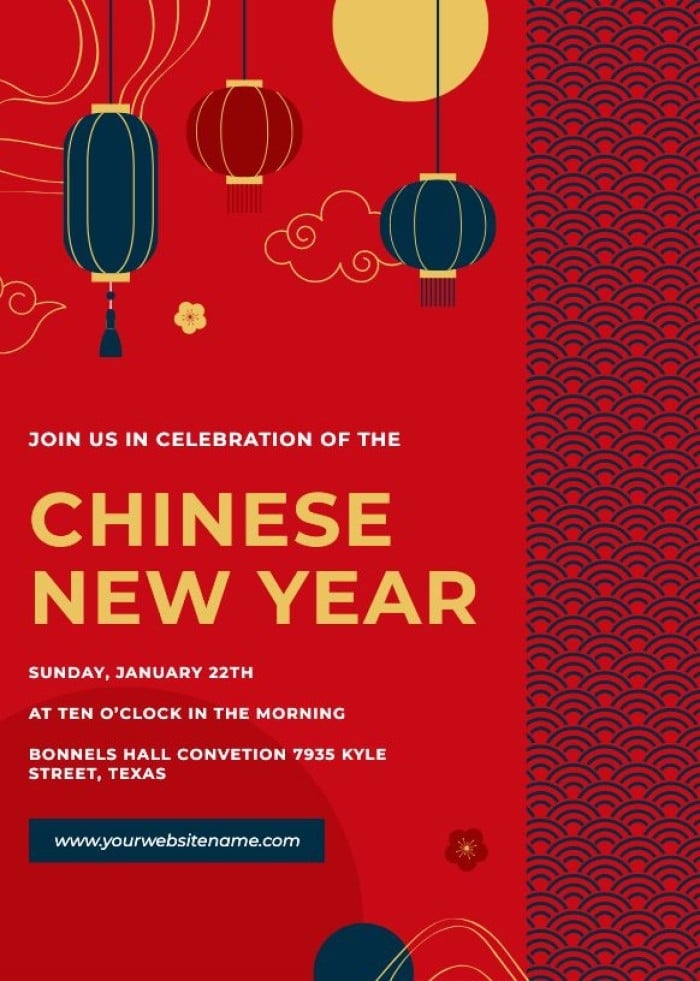 Free Chinese New Year 2023 Celebration Invitation Template