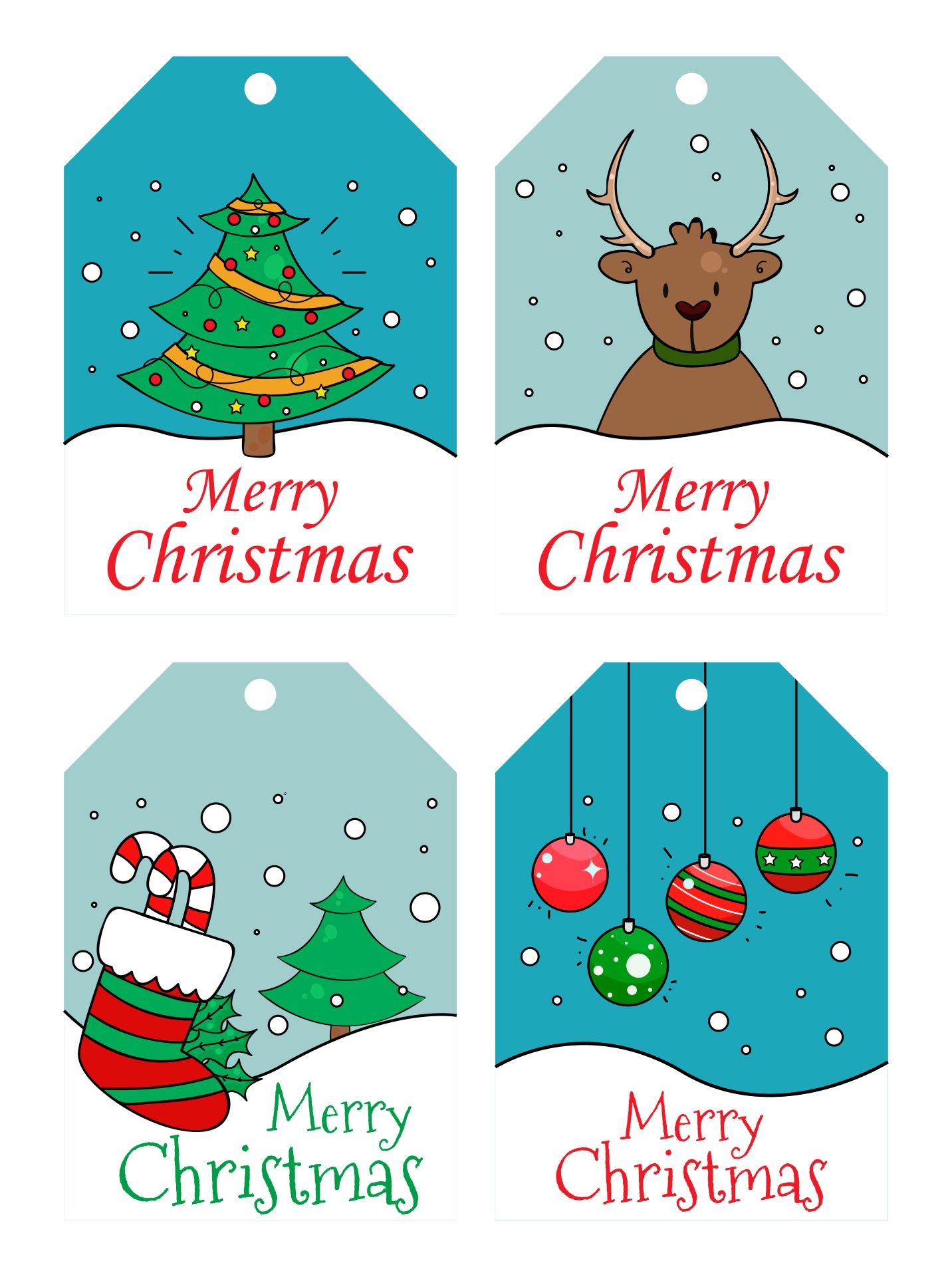 printable christmas gift card tags