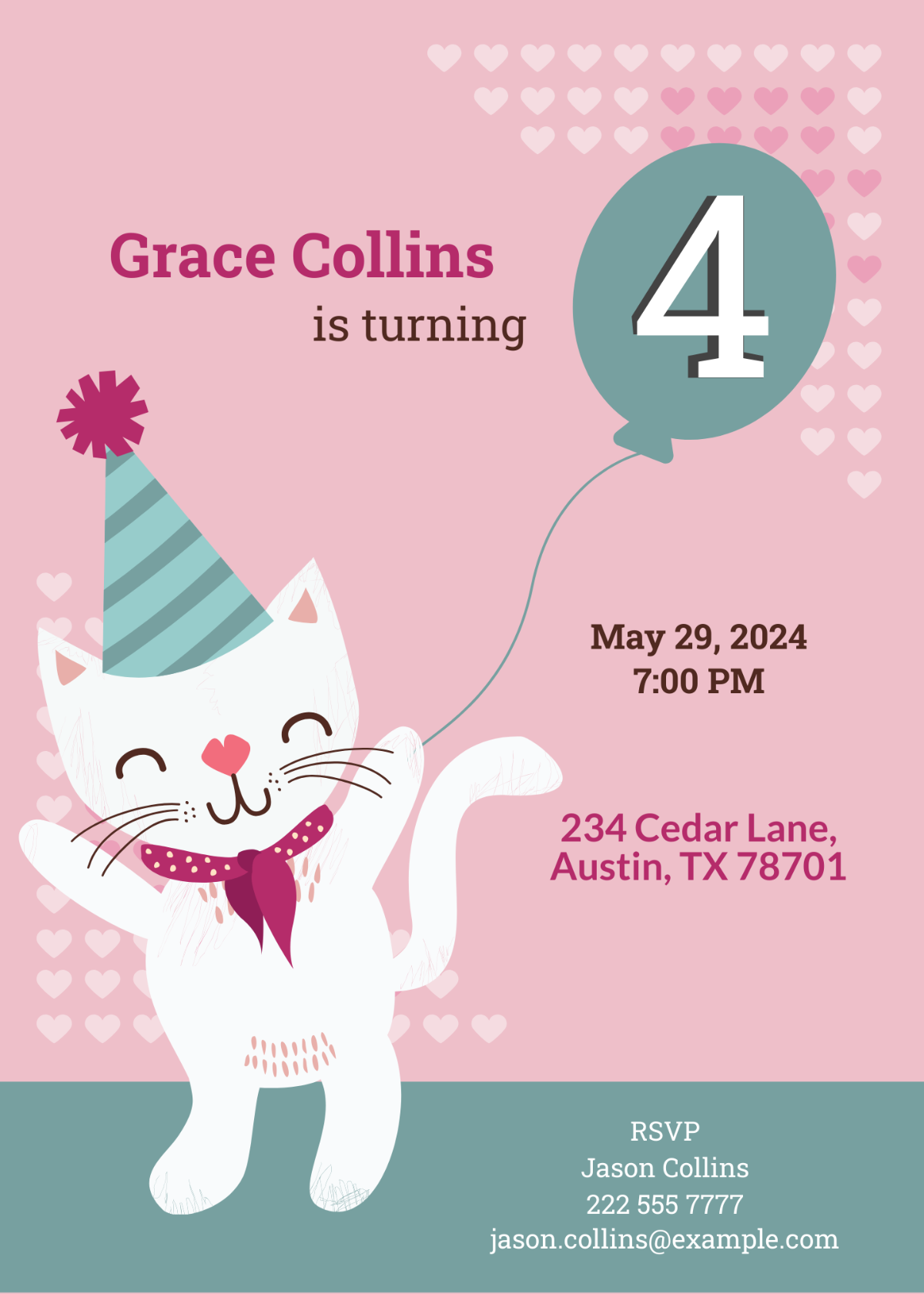 cinnamoroll birthday invitation template free