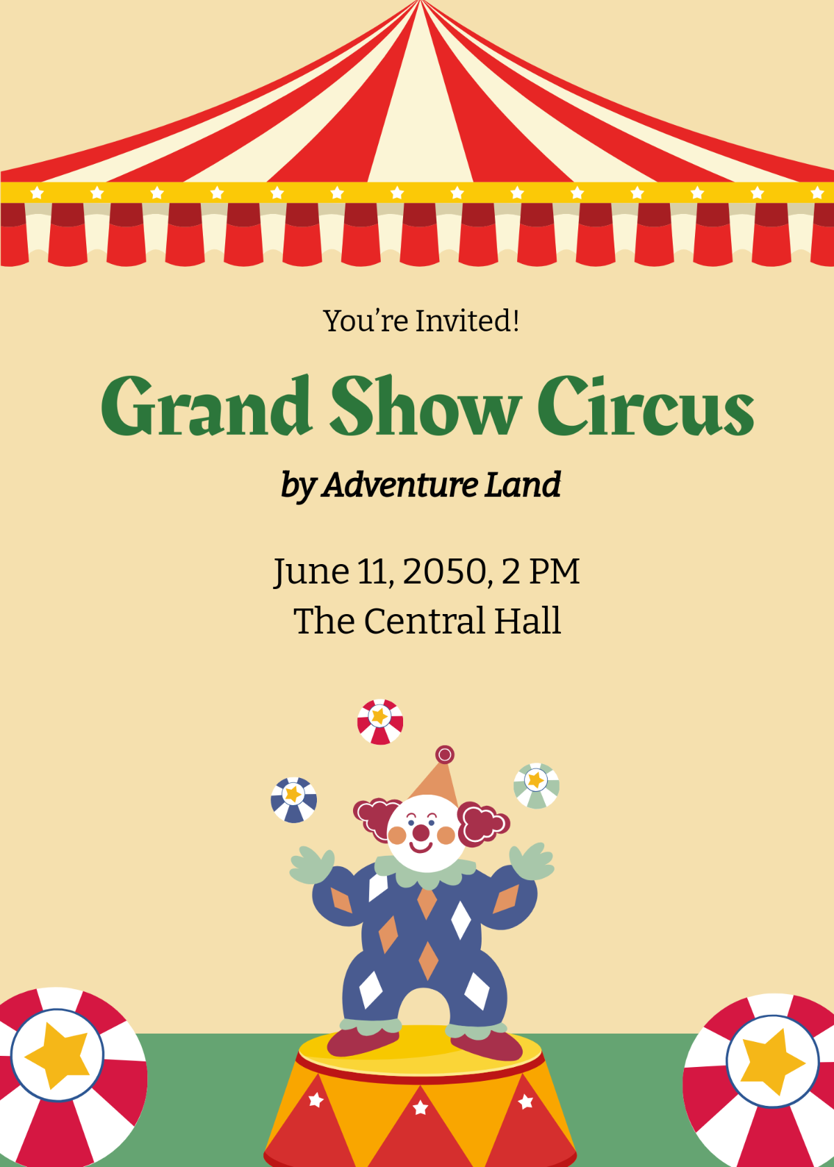 Free Circus Templates To Edit Online