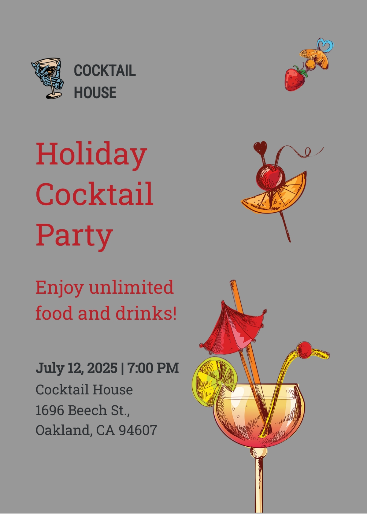FREE Cocktail Party Invitation Templates Examples Edit Online 