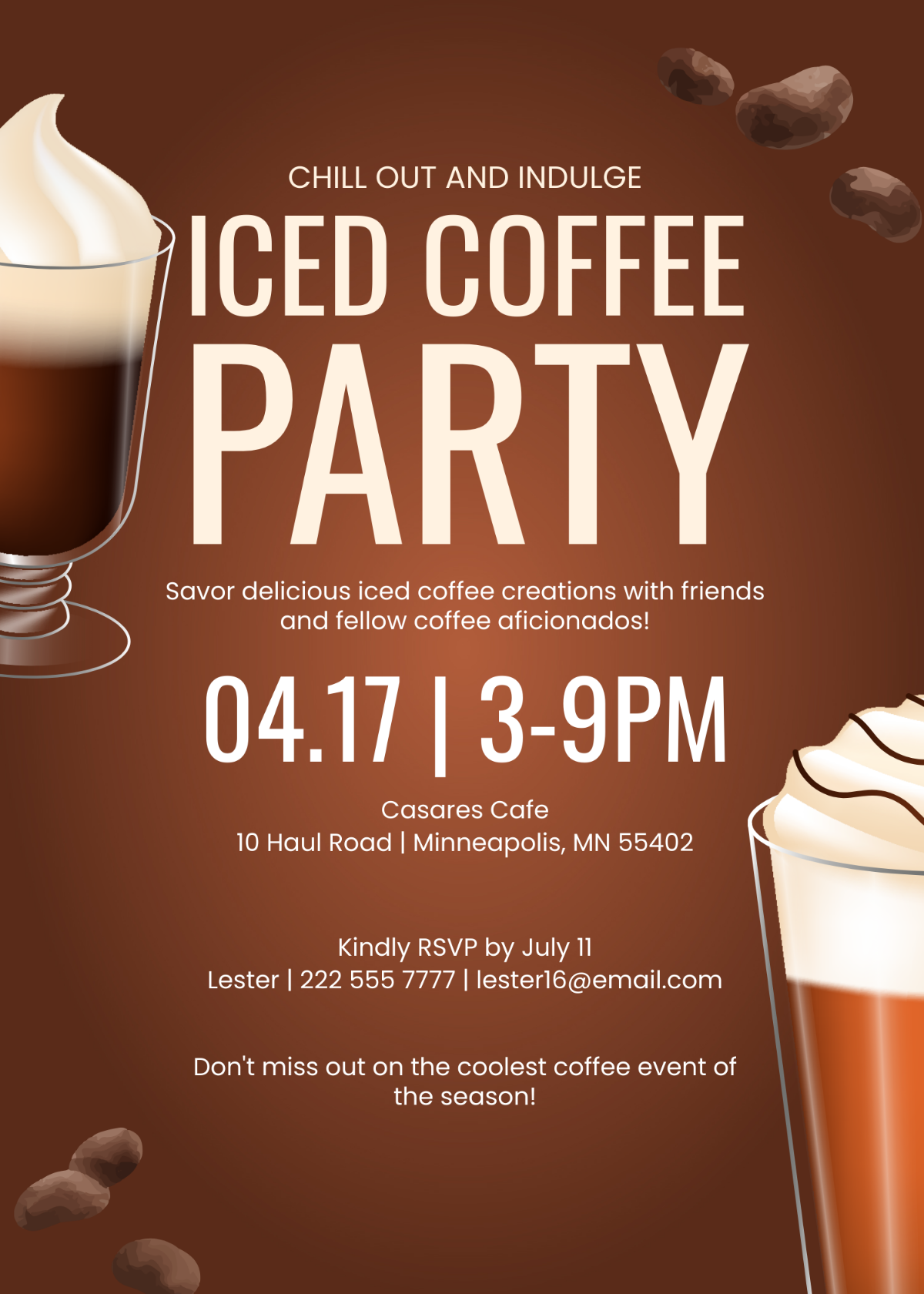 coffee invitation template