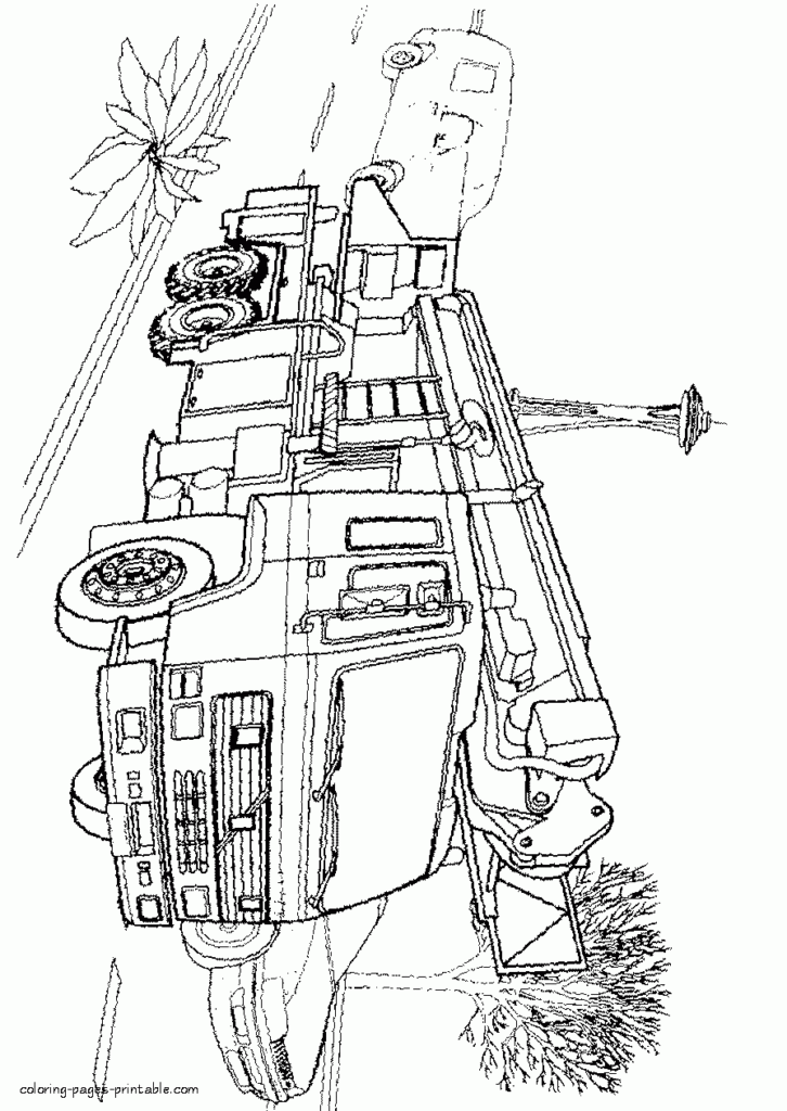 Free Coloring Pages Fire Truck COLORING PAGES PRINTABLE COM
