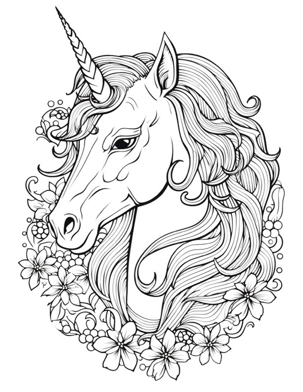 Free Coloring Pages Unicorns