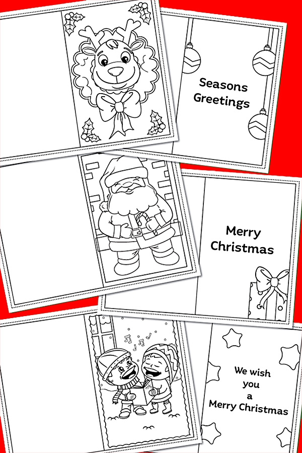 printable colouring christmas cards