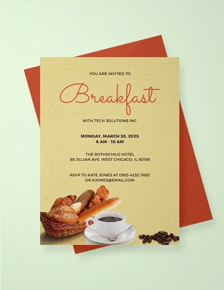 FREE Company Breakfast Invitation Template Download 518 Invitations