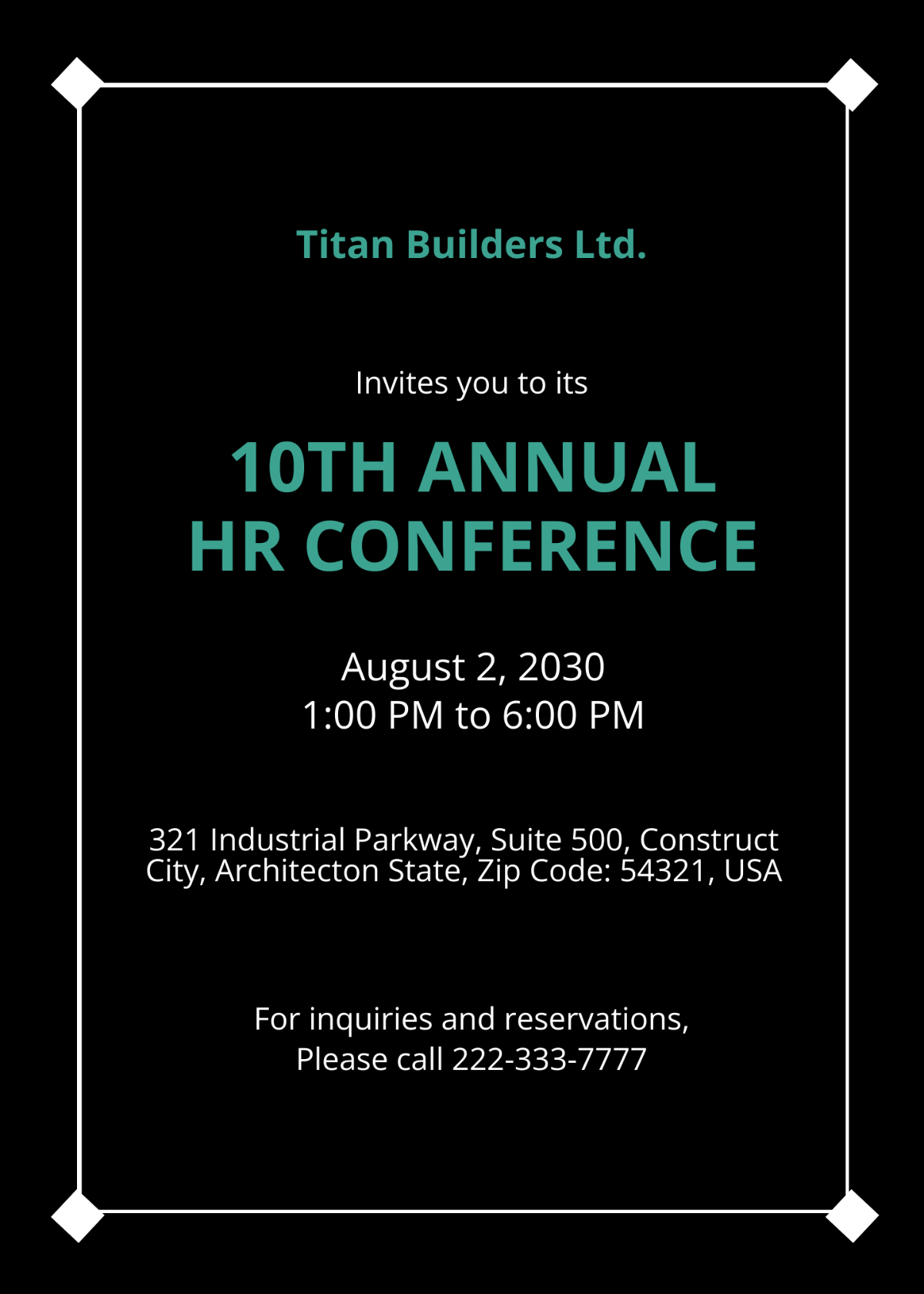 company party invitation template