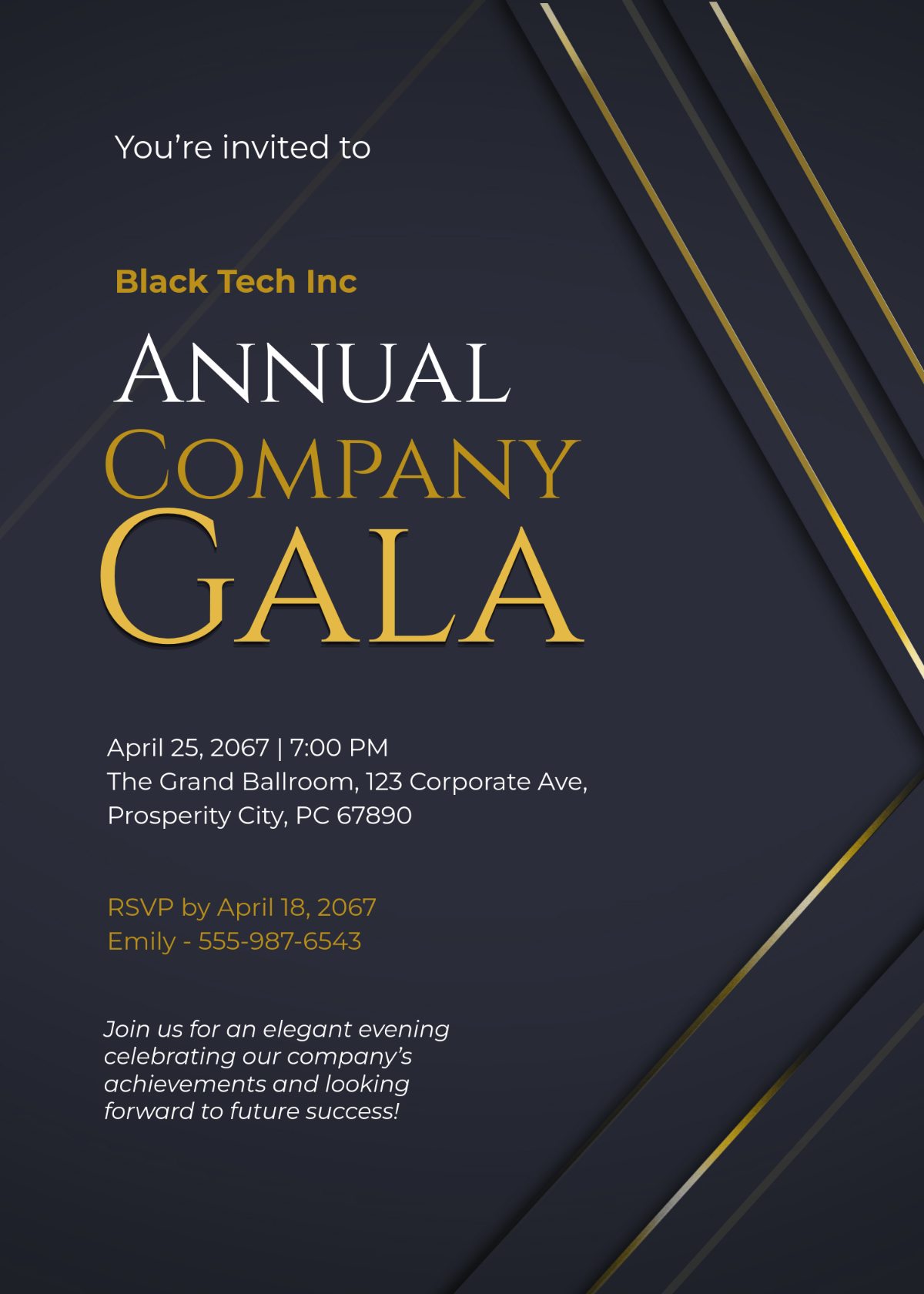 Free Company Invitation Letter Template To Edit Online