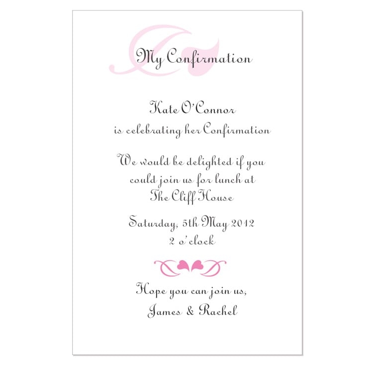 Free Confirmation Invitation Template