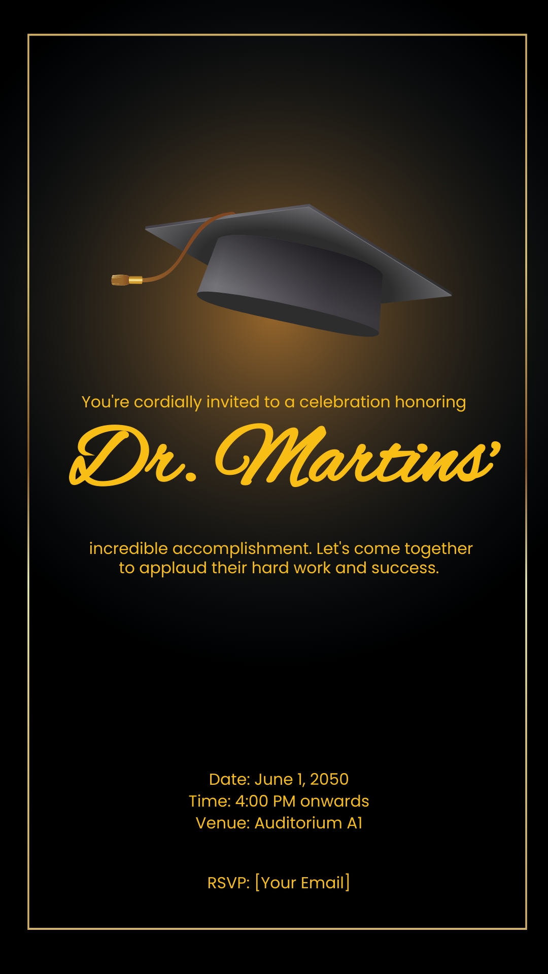 Free Congratulations Invitation Card Template To Edit Online