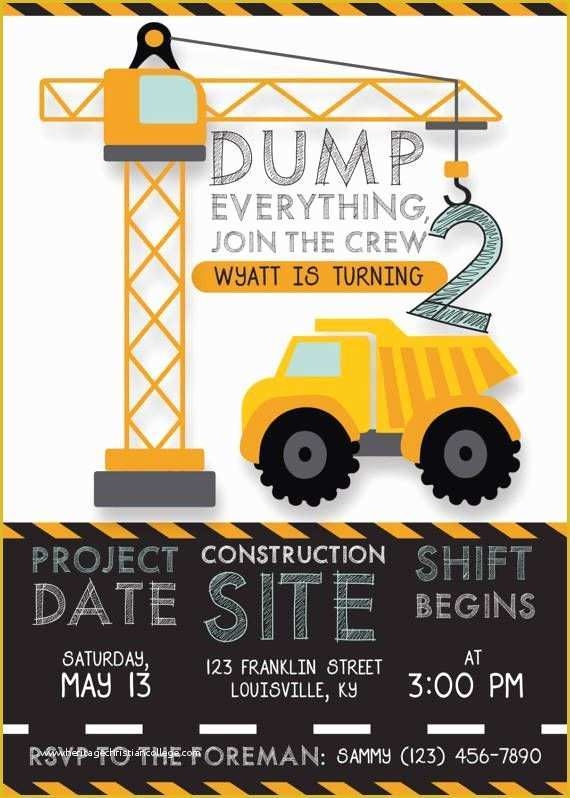 Free Construction Party Templates Of Printable Construction Birthday 
