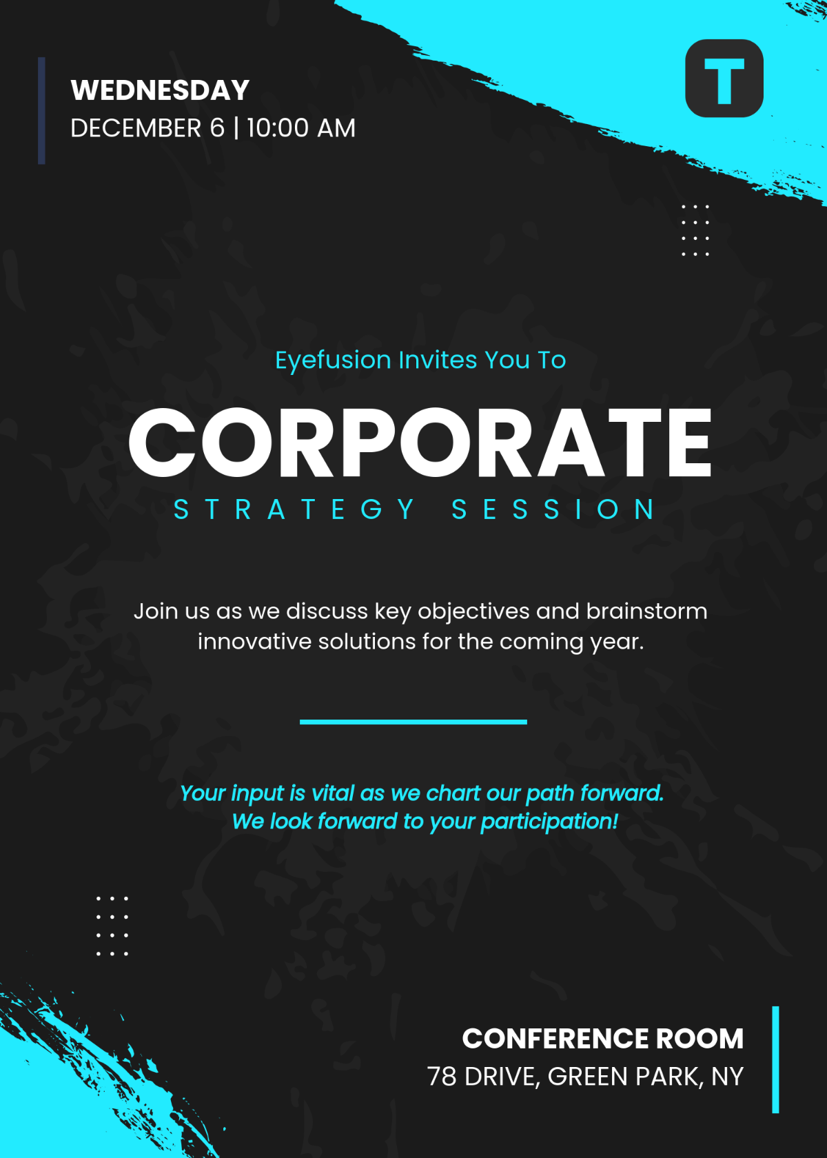 corporate invitation email template